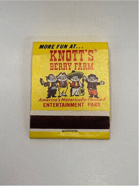 Vintage Knott’s Berry Farm Entertainment Park Buena Park California Matchbook